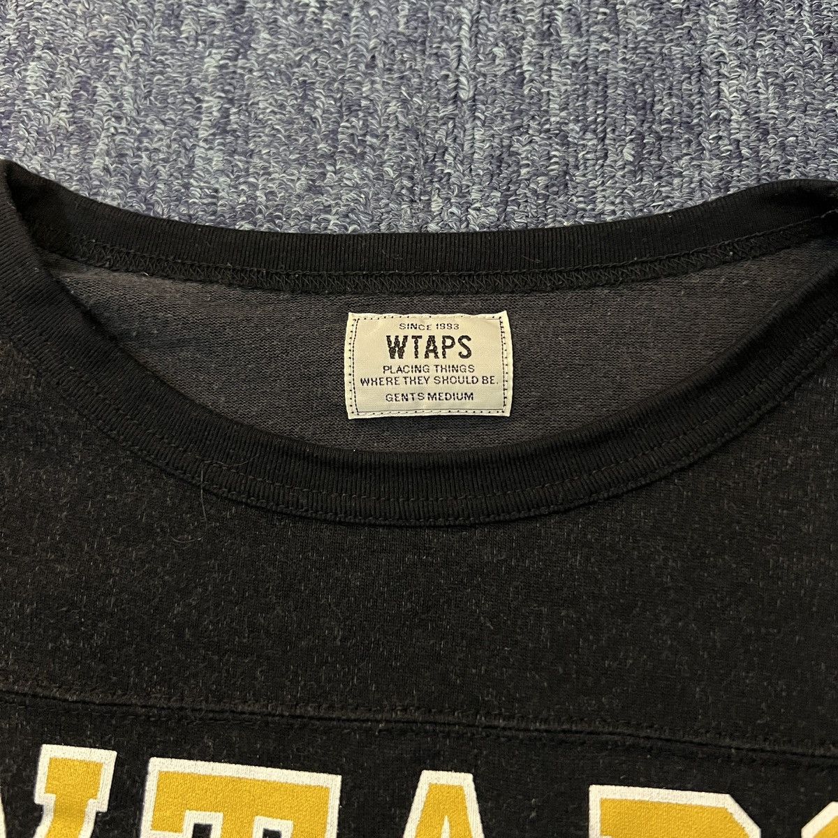 Wtaps Vintage 00s WTAPS Football Long Sleeve Tee Black Size US M / EU 48-50 / 2 - 3 Thumbnail
