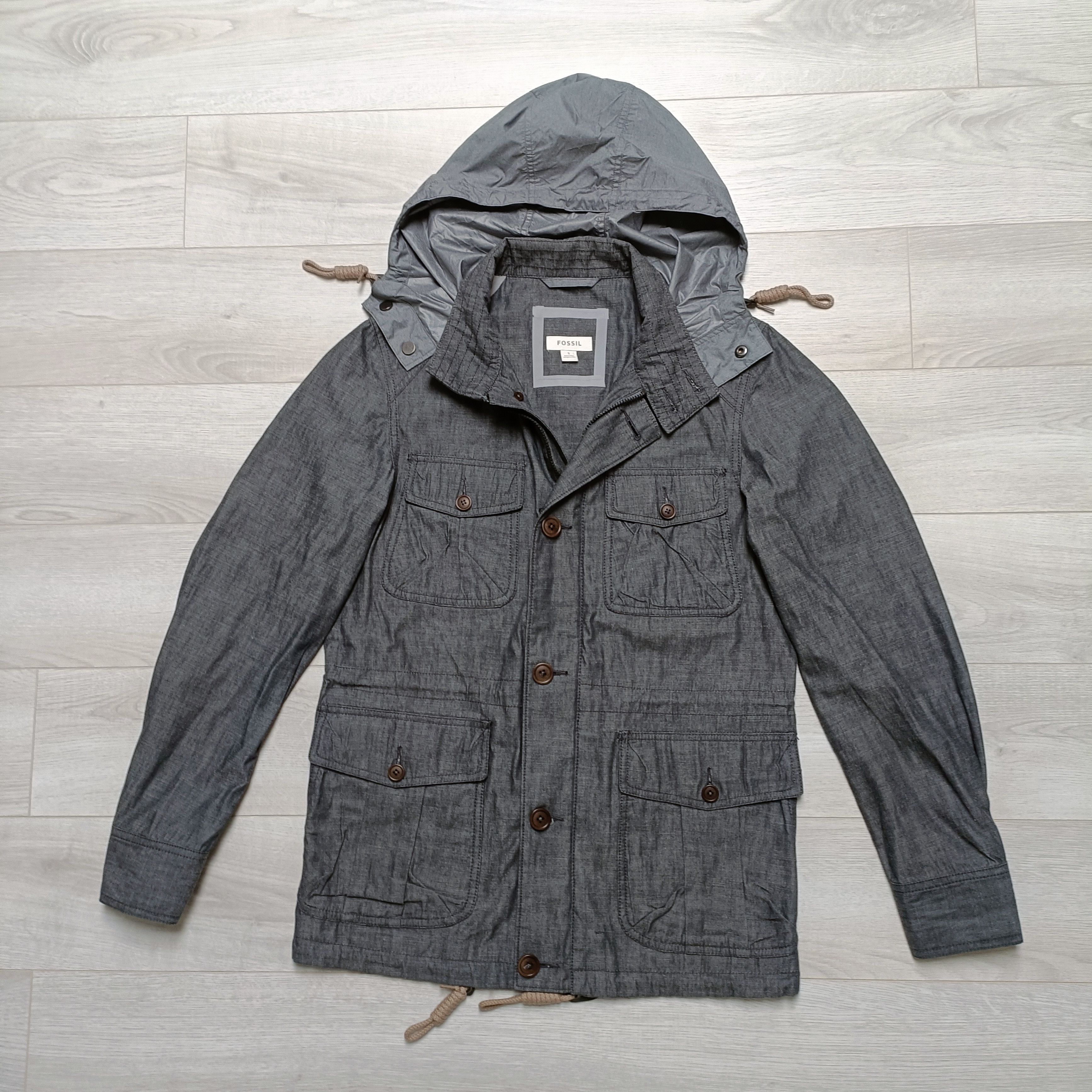 Fossil Men's Gray Full Zip Jacket Size US S / EU 44-46 / 1 - 1 Thumbnail