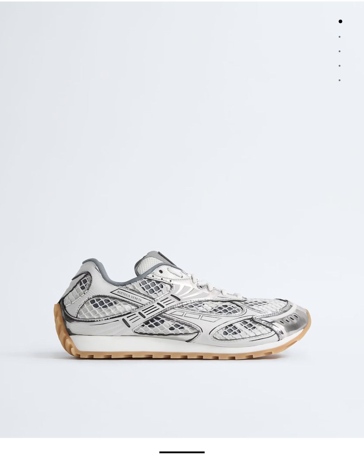 Bottega Venetta Sneakers Size 14 in Silver, Men's