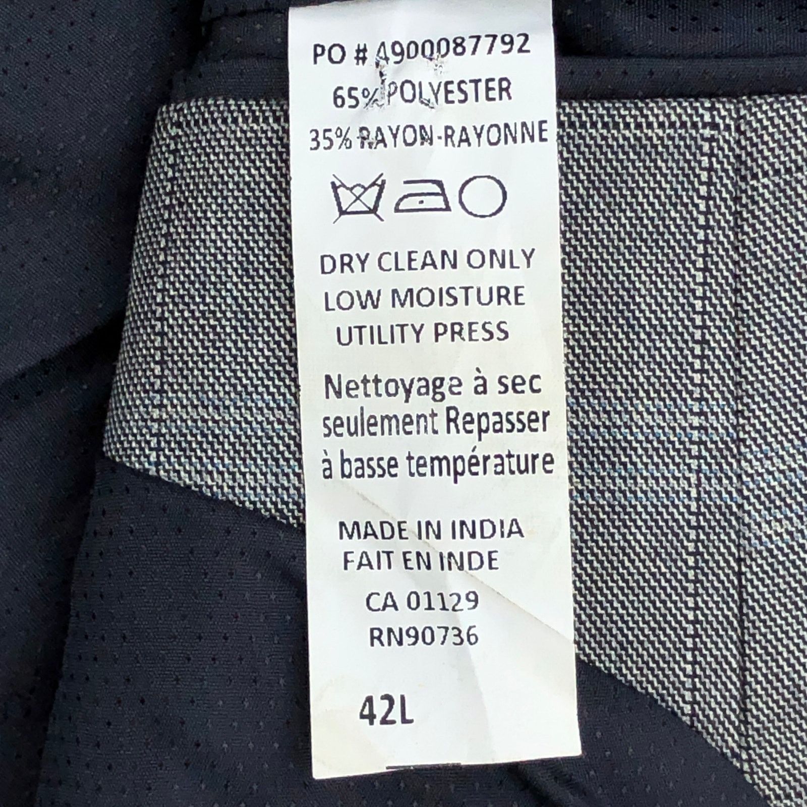 Michael Kors Michael Kors 42L Sport Coat Jacket Blazer Gray Windowpane Size 42L - 17 Thumbnail