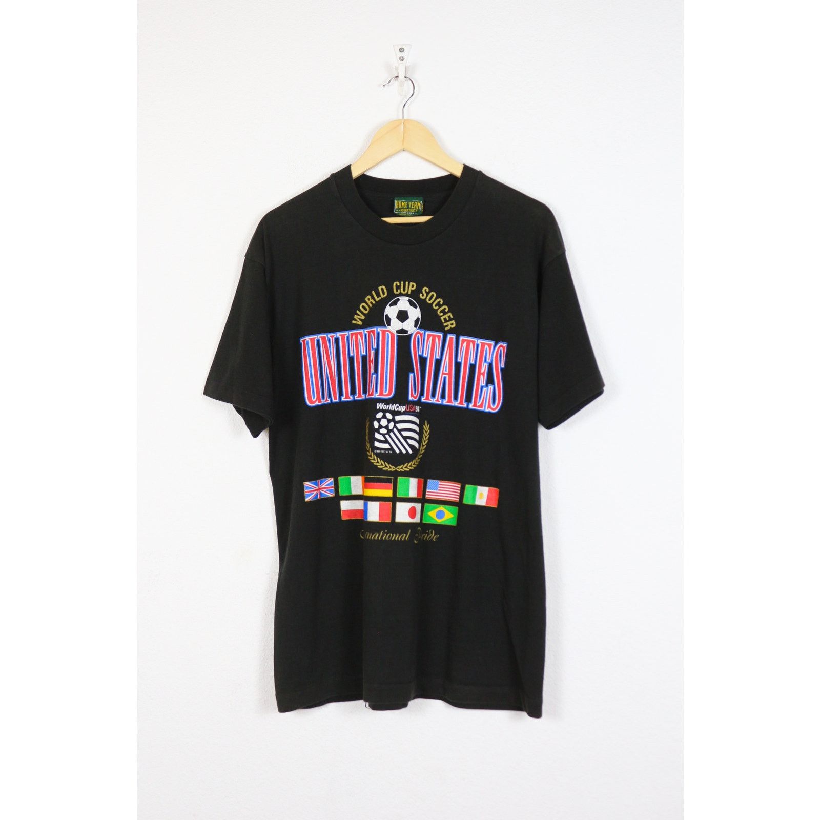 Vintage USA World Cup Soccer 1994 T-shirt Tee Made in USA 90s Size US L / EU 52-54 / 3 - 1 Thumbnail