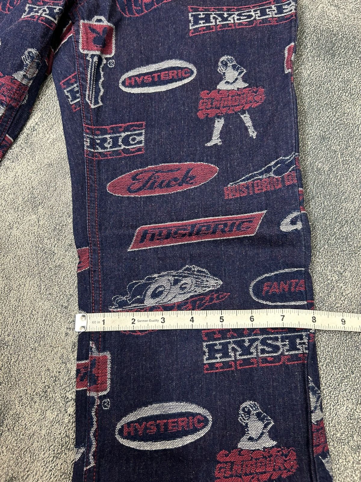 Hysteric Glamour Vintage Hysteric Glamour Full Print logo Denim Pants Size US 30 / EU 46 - 13 Thumbnail