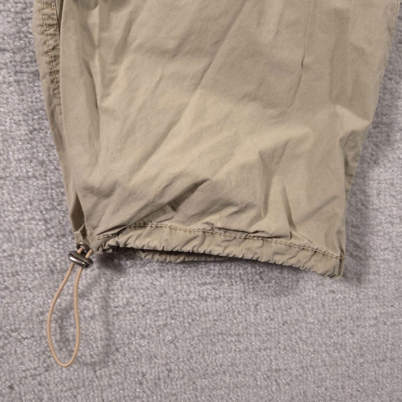 Vintage Caribbean Joe Pants Womens 12 Khaki Cargo Capri Cropped Drawstring Hem Pockets Size 34" / US 12 / IT 48 - 7 Thumbnail