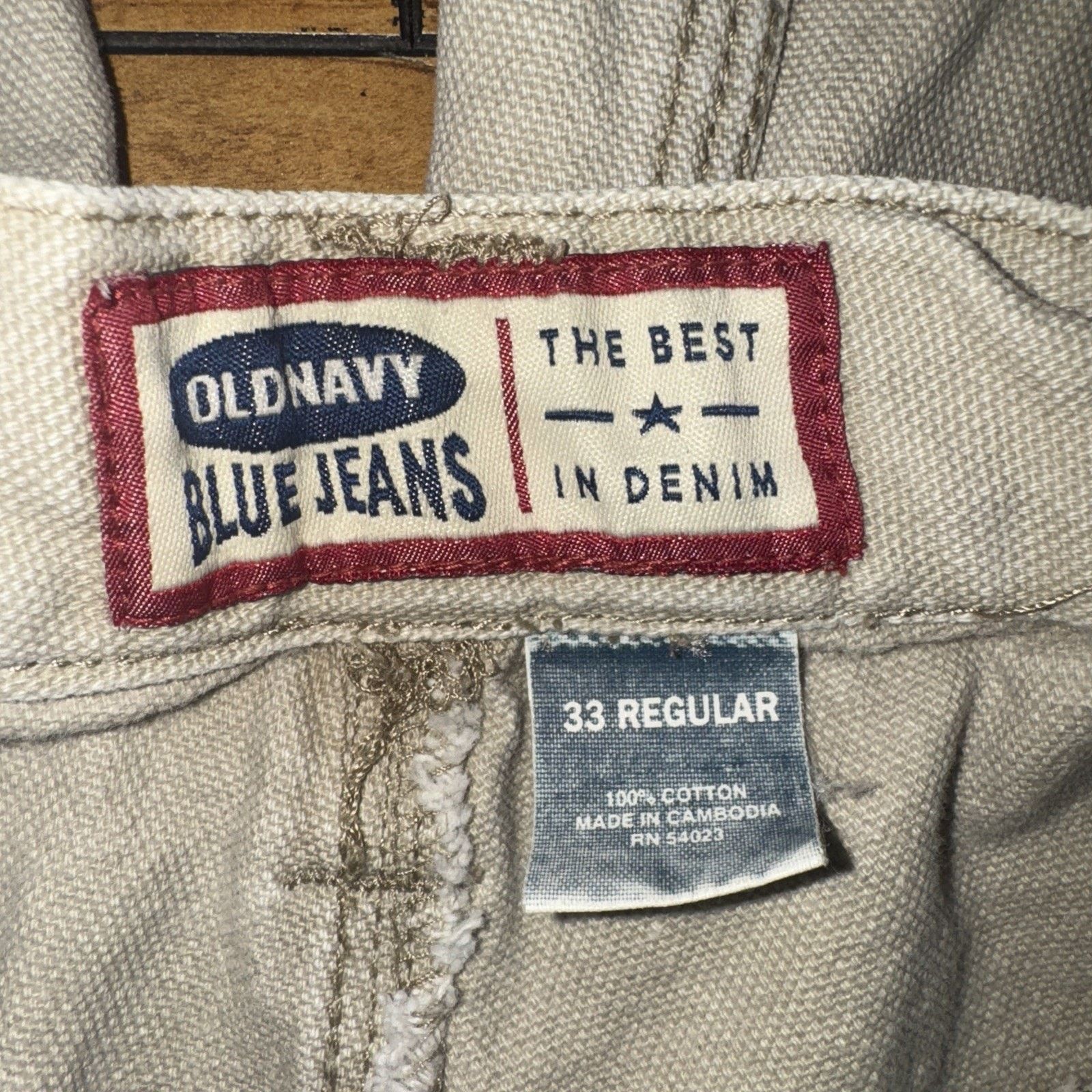 Old Navy × Vintage Vintage Old Navy Canvas Carpenter Pants Tan 30x32 Size US 30 / EU 46 - 7 Thumbnail