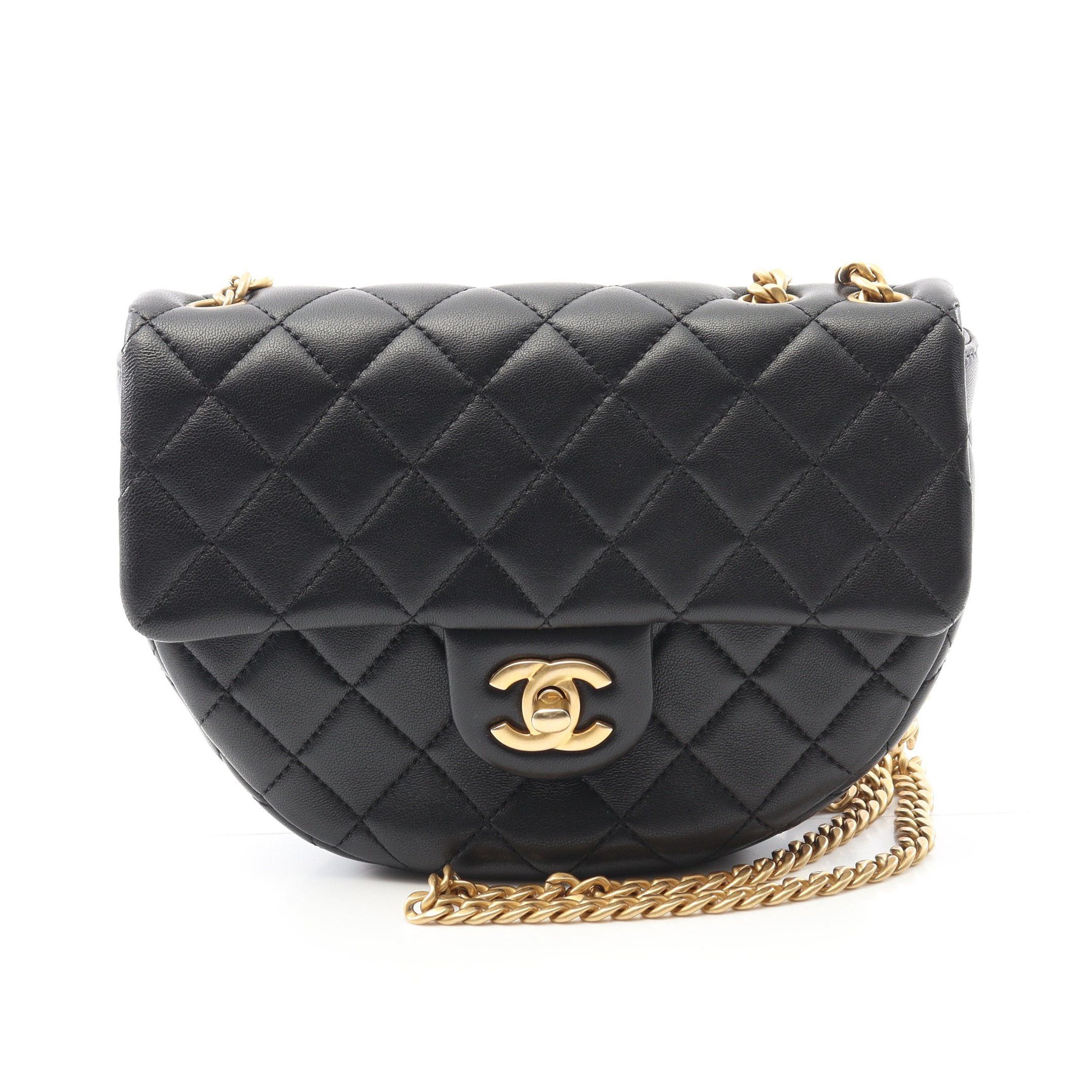 Chanel Chanel Matelasse Chain Shoulder Bag Lambskin Black Gold Hardware Size ONE SIZE - 1 Thumbnail