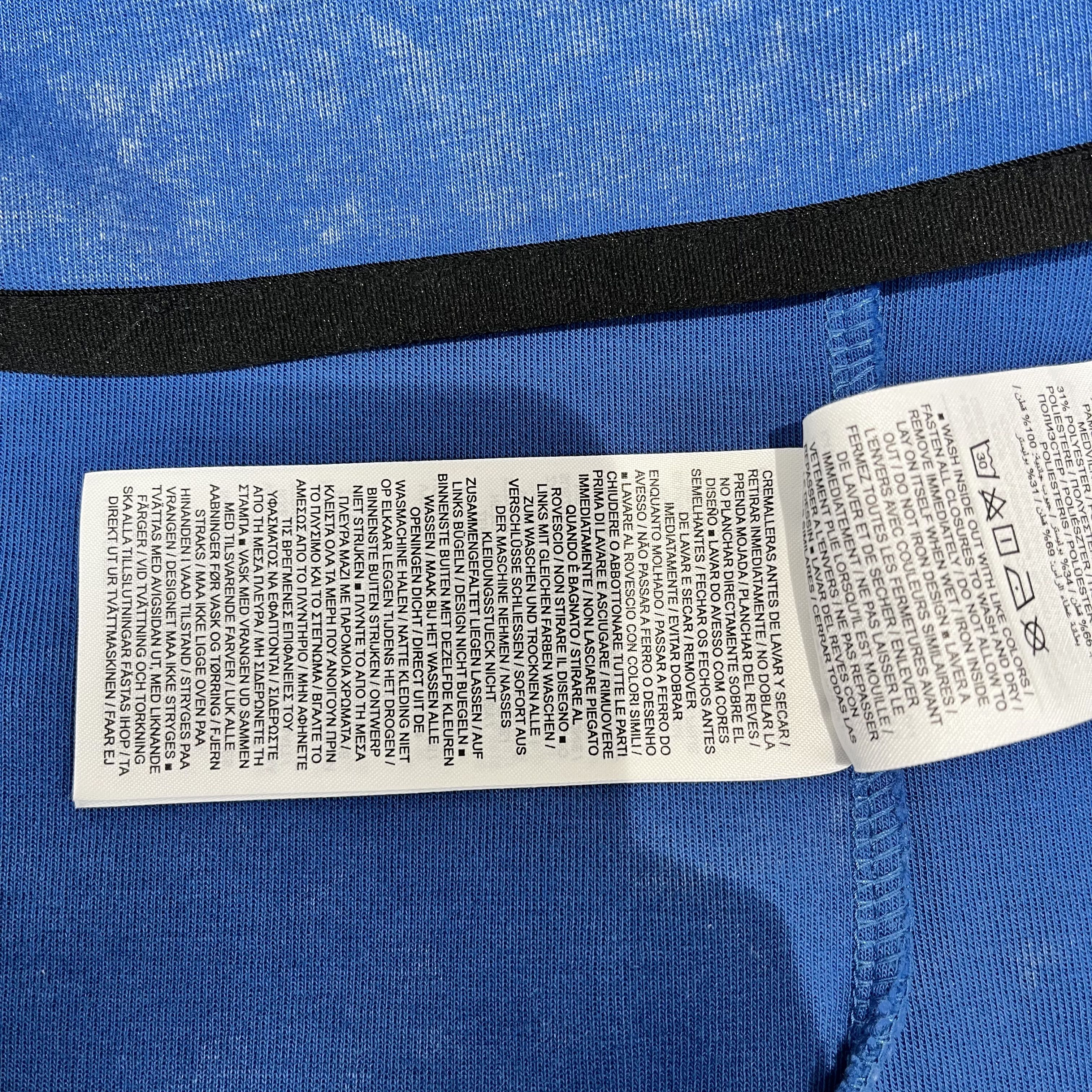 Nike Nike Tech Fleece Wash Full Zip Hoodie Dark Marina Blue/Black Size US M / EU 48-50 / 2 - 9 Thumbnail
