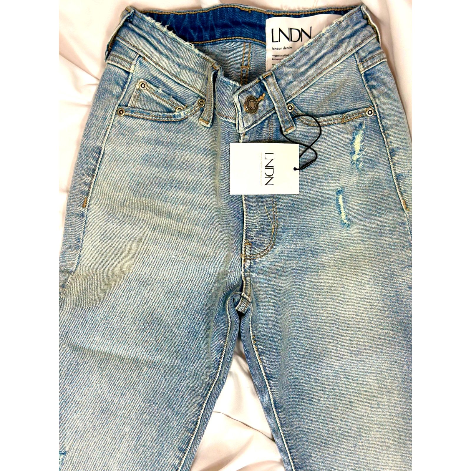 Other LNDN Landon Denim High Rise Distressed Jeans 25" Waist Size 26" / US 2 / IT 38 - 10 Thumbnail