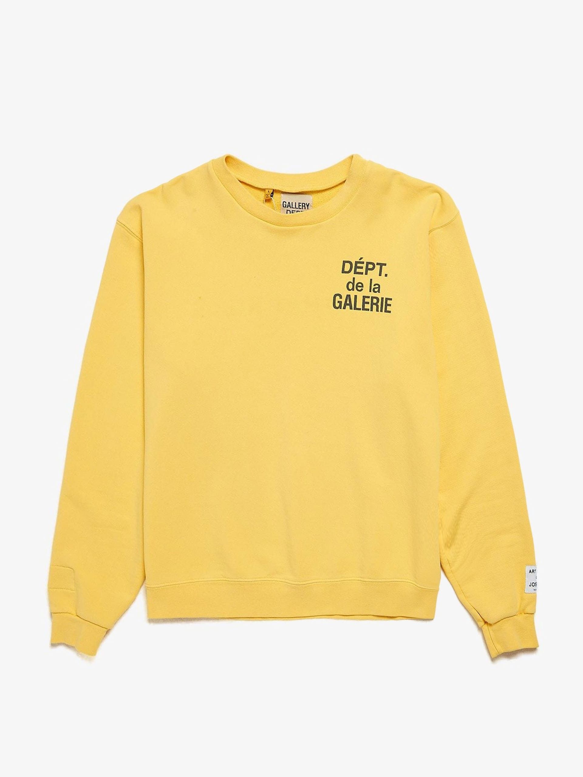 Gallery Dept. Yellow Logo Printed Cotton Sweatshirt Size US L / EU 52-54 / 3 - 1 Thumbnail
