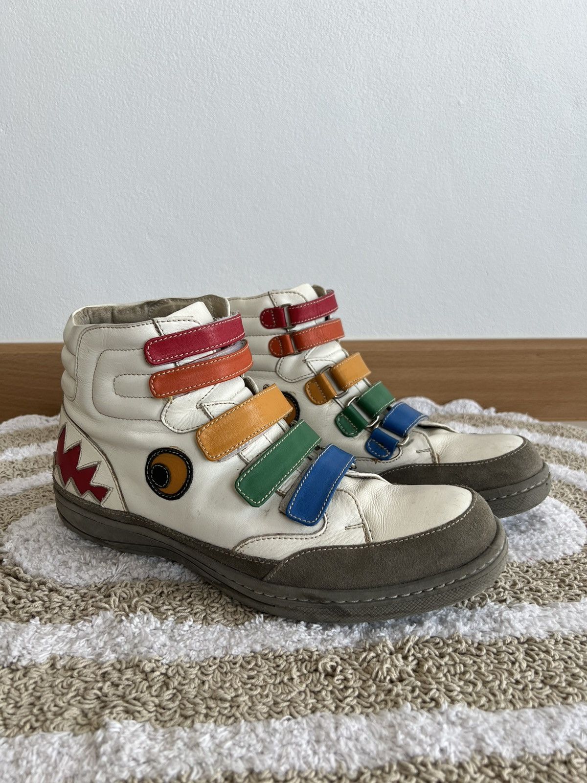 Jean Charles De Castelbajac JCDC VELCO STRAP SHARK HIGH-TOP SNEAKER Size US 10 / EU 43 - 2 Thumbnail