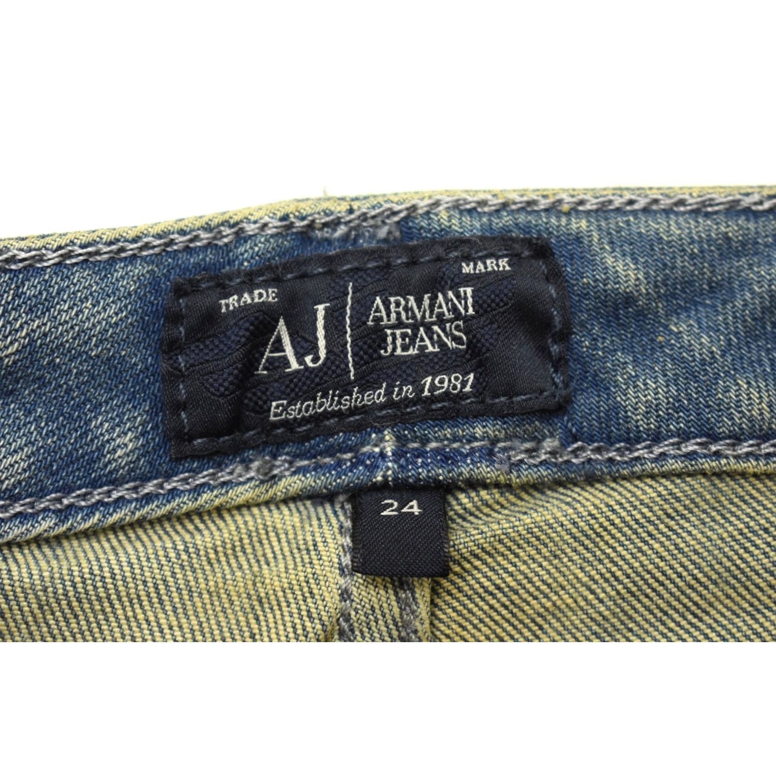 Vintage ARMANI JEANS J06 Skinny Fit Jeans Women's Slim US 24 Zip Fly Size 42" / US 20 - 5 Thumbnail
