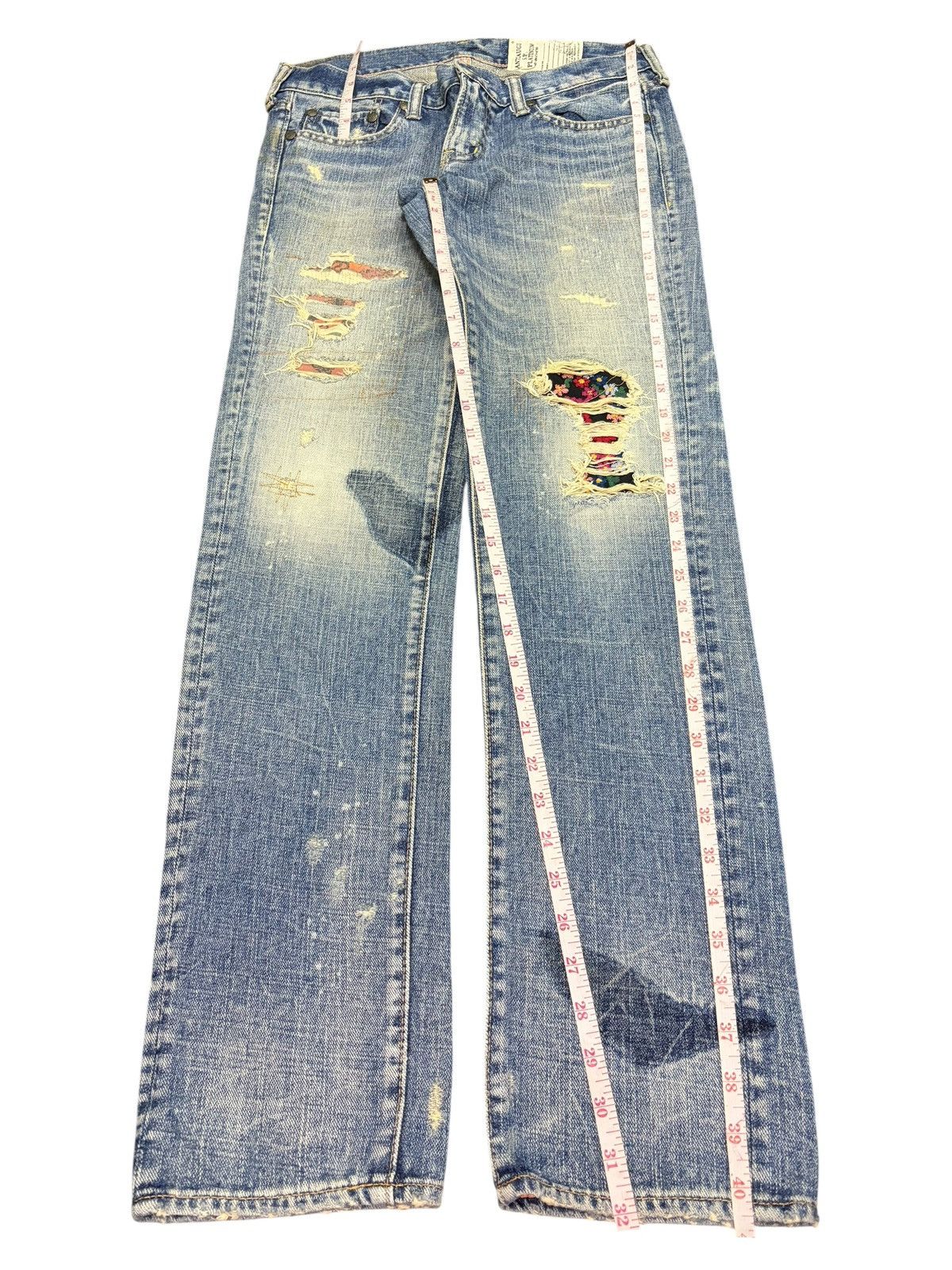 Ksubi Vintage Antgauge Bleached Patched Distressed Jeans Size 30" / US 8 / IT 44 - 7 Thumbnail