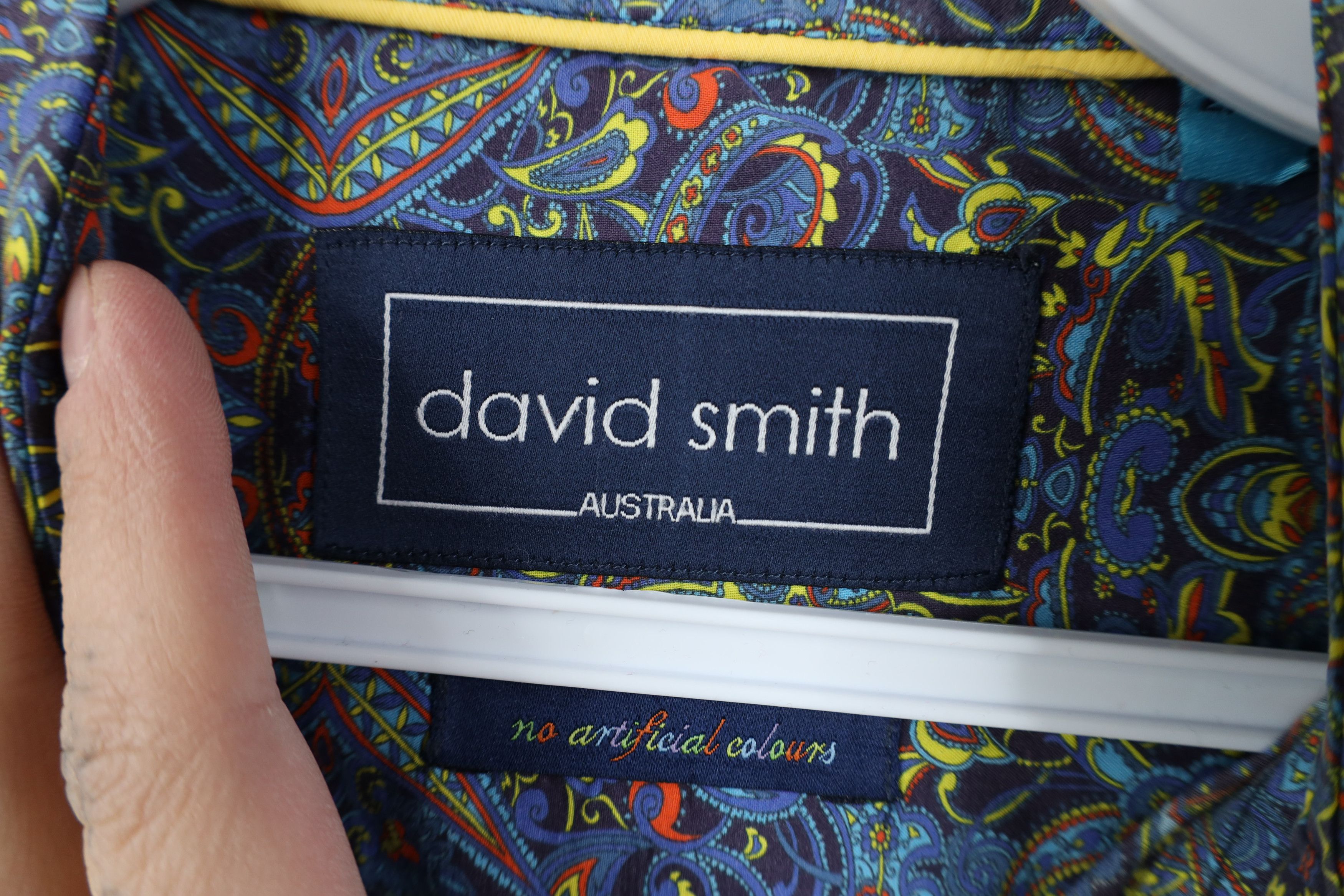 Vintage David Smith Australia Rainbow Paisley Collared Button Shirt Size US XXL / EU 58 / 5 - 8 Thumbnail