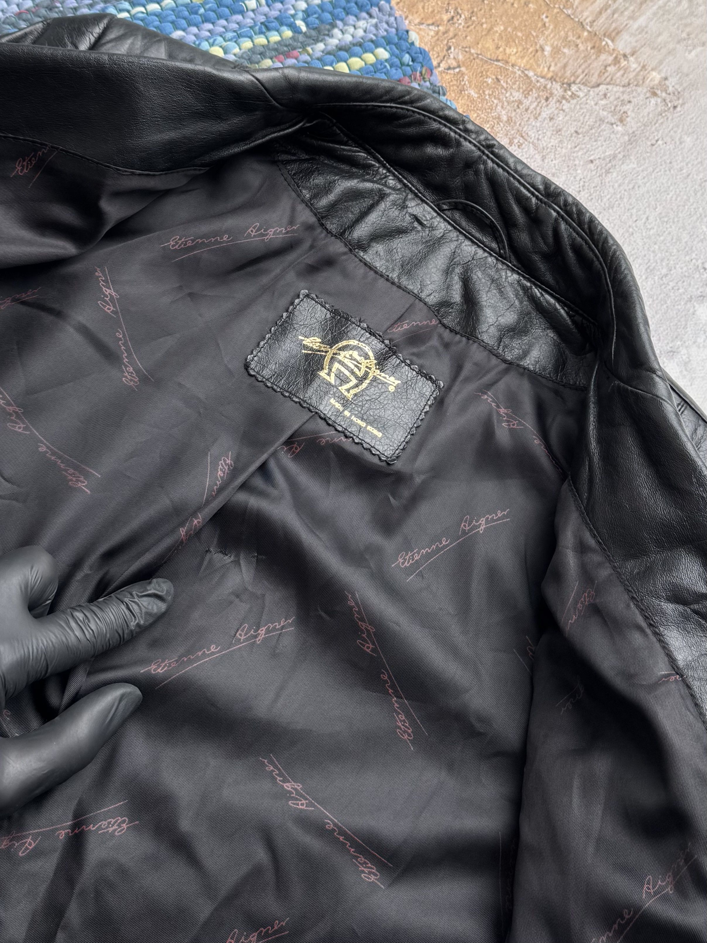 Vintage Vintage Genuine Leather Blazer Jacket Tailored Button Front Size M / US 6-8 / IT 42-44 - 8 Thumbnail