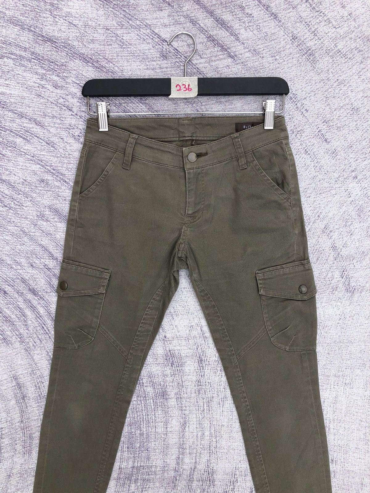 Japanese Brand × Olive Cargo Pants Olive Reflect Multipocket Tactical Utility Size US 27 - 2 Thumbnail