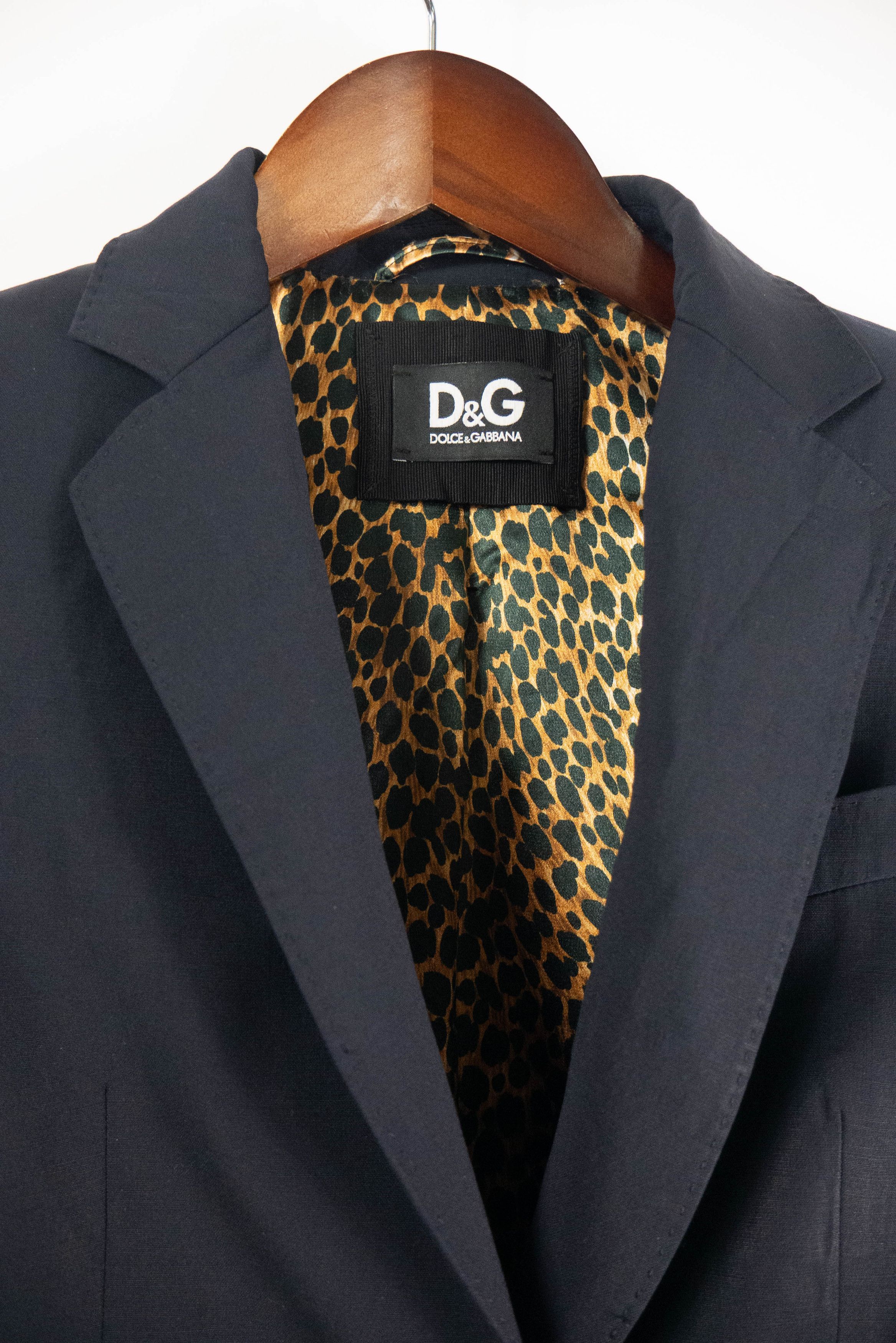 Dolce & Gabbana Dolce & Gabbana black leopard blazer – classic old-money y2k Size M / US 6-8 / IT 42-44 - 4 Thumbnail