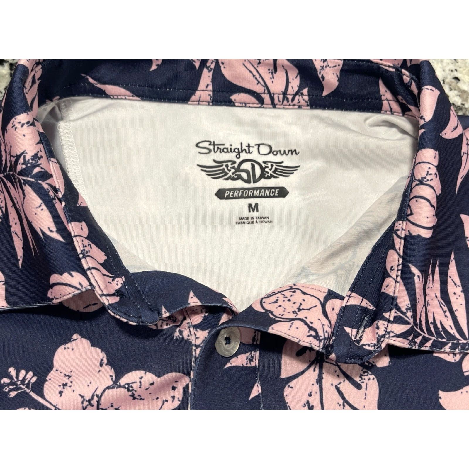 Vintage Straight Down Polo Shirt Mens Kahuna Pink Blue Hawaiian Floral Aloha Sz Medium Size US M / EU 48-50 / 2 - 4 Thumbnail