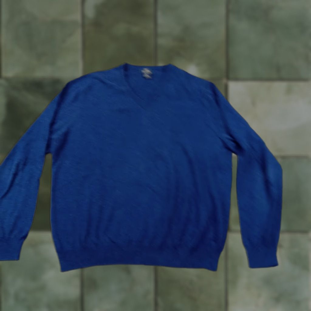 Brooks Brothers Brooks Brothers Blue V-Neck Pullover Sweater Mens Large Long Sleeve Cotton Casual Size US L / EU 52-54 / 3 - 1 Thumbnail