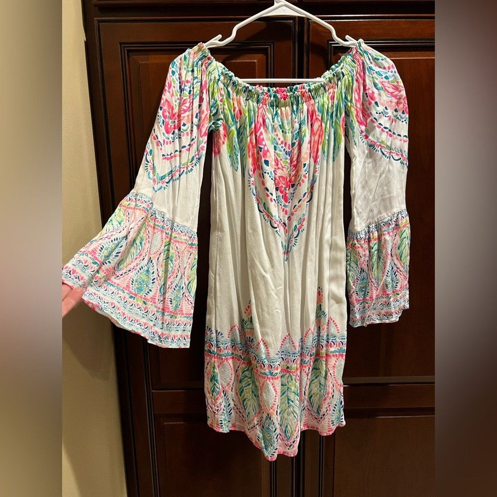 Lilly Pulitzer Lilly Pulitzer Off-Shoulder Flounce Sleeve Nevie Dress - XXS Size XXS / US 00 / IT 34 - 2 Thumbnail