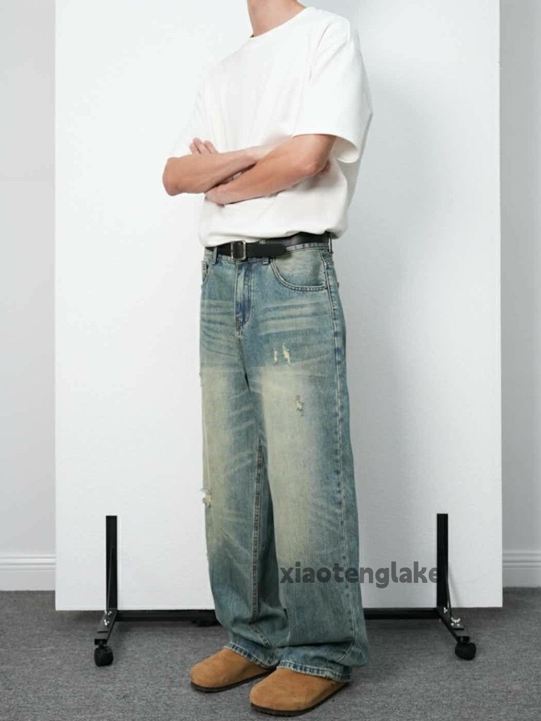 Vintage Unisex washed faded loose baggy skate hiphop jeans Size US 26 / EU 42 - 3 Thumbnail