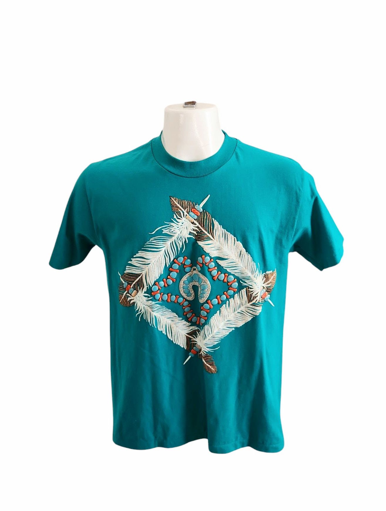 Vintage Vtg 90s Single Stitch Hanes Arizona Bird Feathers SZ Medium Size US M / EU 48-50 / 2 - 1 Thumbnail