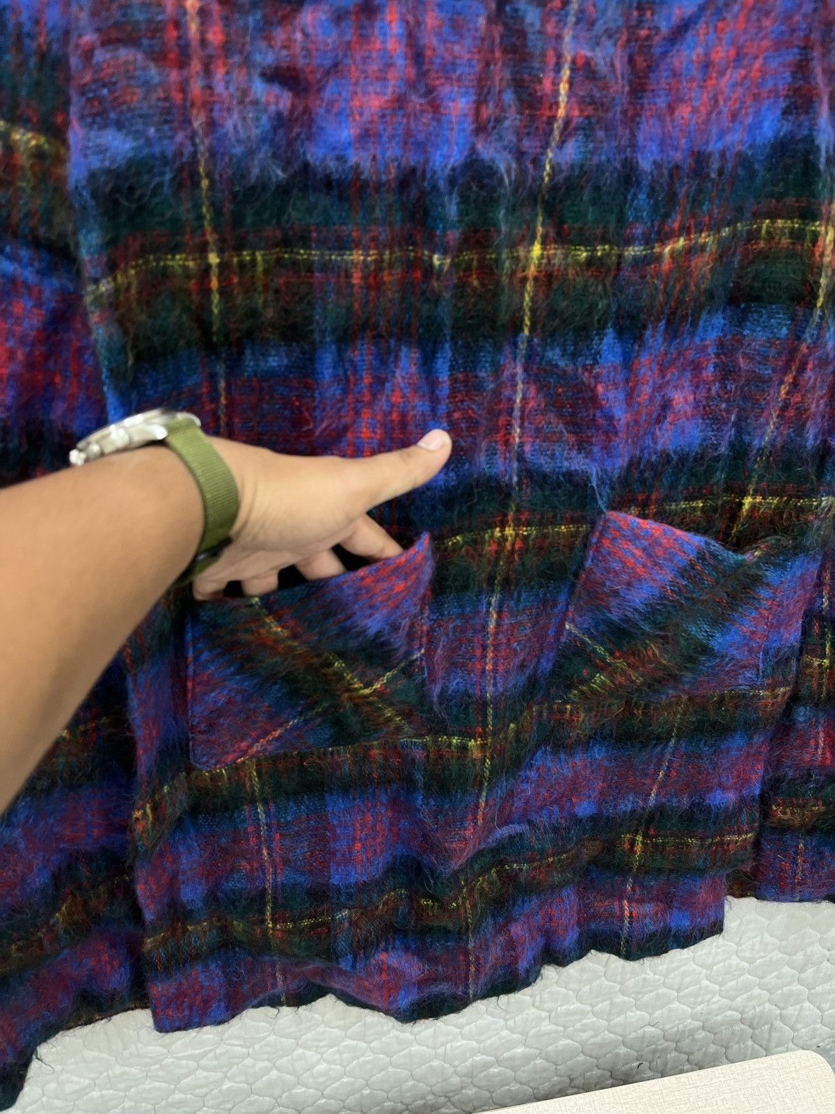 Vintage 🔥🔥🔥STEALS RANNOCH DESIGN DOUBLE POCKET MOHAIR WOOL POCHO Size ONE SIZE - 4 Thumbnail