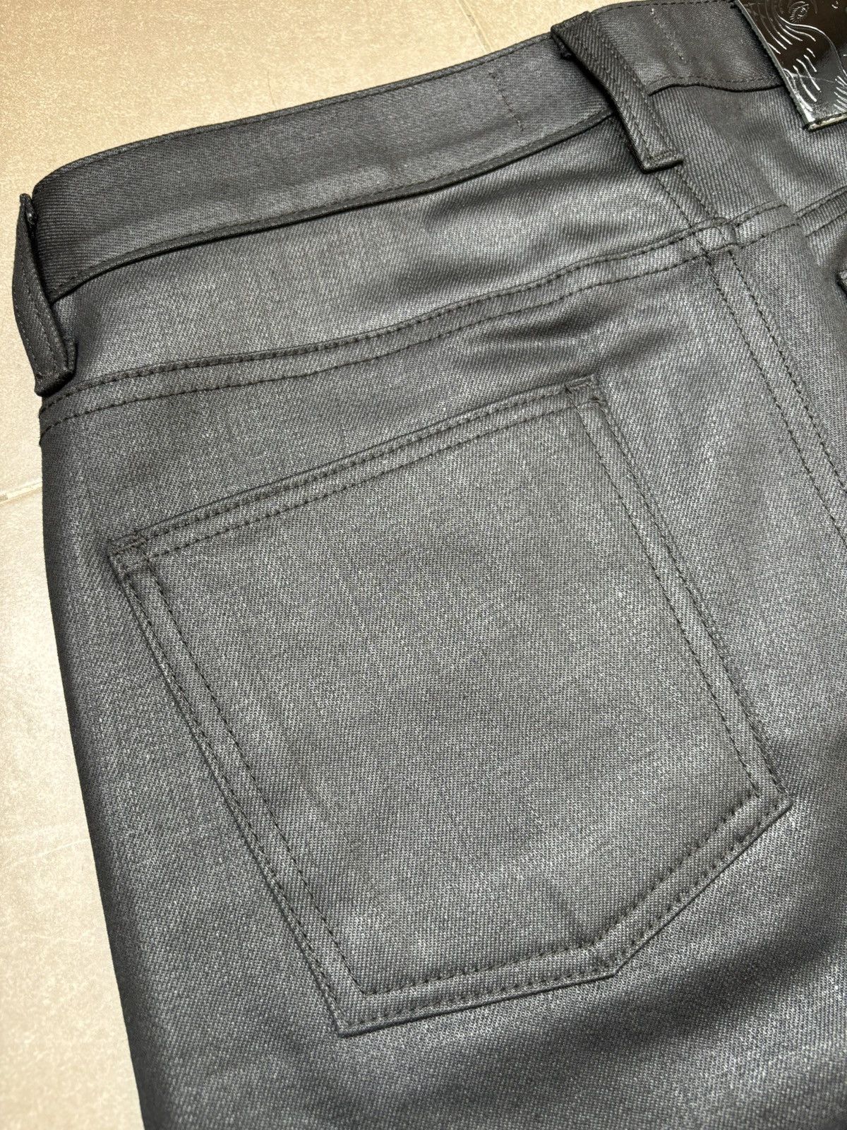 Naked & Famous Naked & Famous Denim - Black Waxed Jeans Size US 31 - 15 Thumbnail