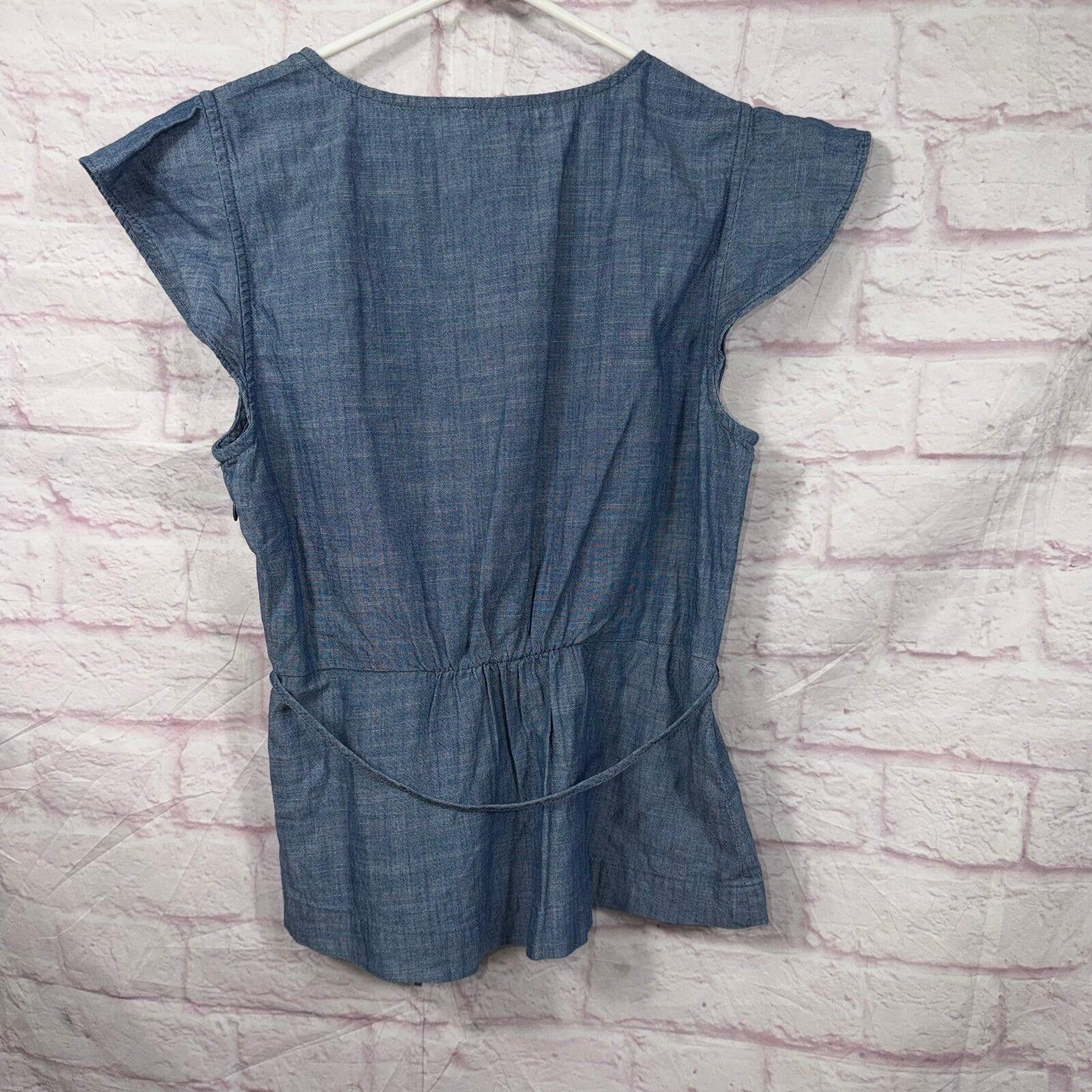 J.Crew J.Crew Women's Chambray Wrap Top Size 4 NWT Size S / US 4 / IT 40 - 8 Thumbnail