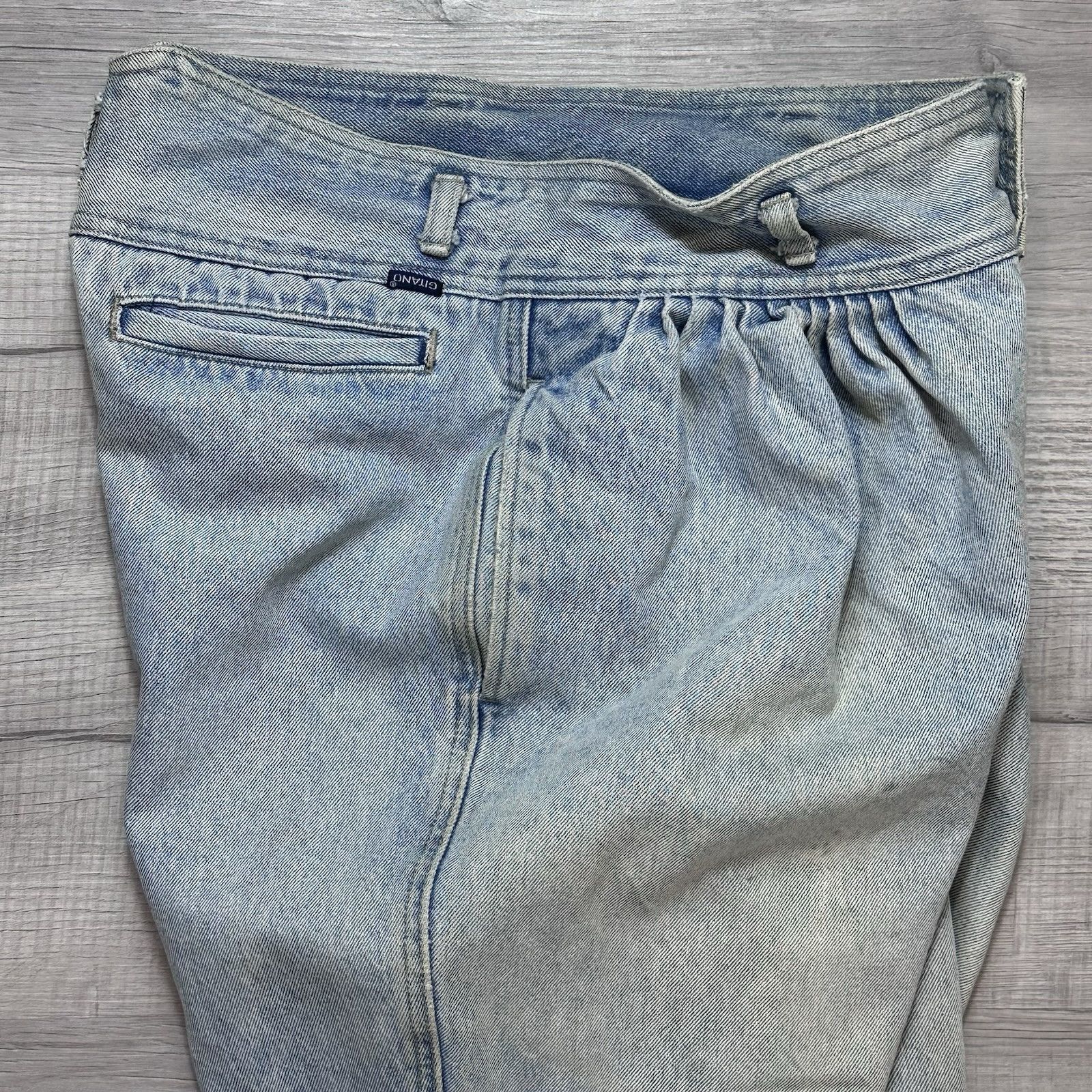 Jean × Vintage VTG GITANO Pleated High Rise Tapered Distressed Jeans Sz 14 Size 28" / US 6 / IT 42 - 8 Thumbnail