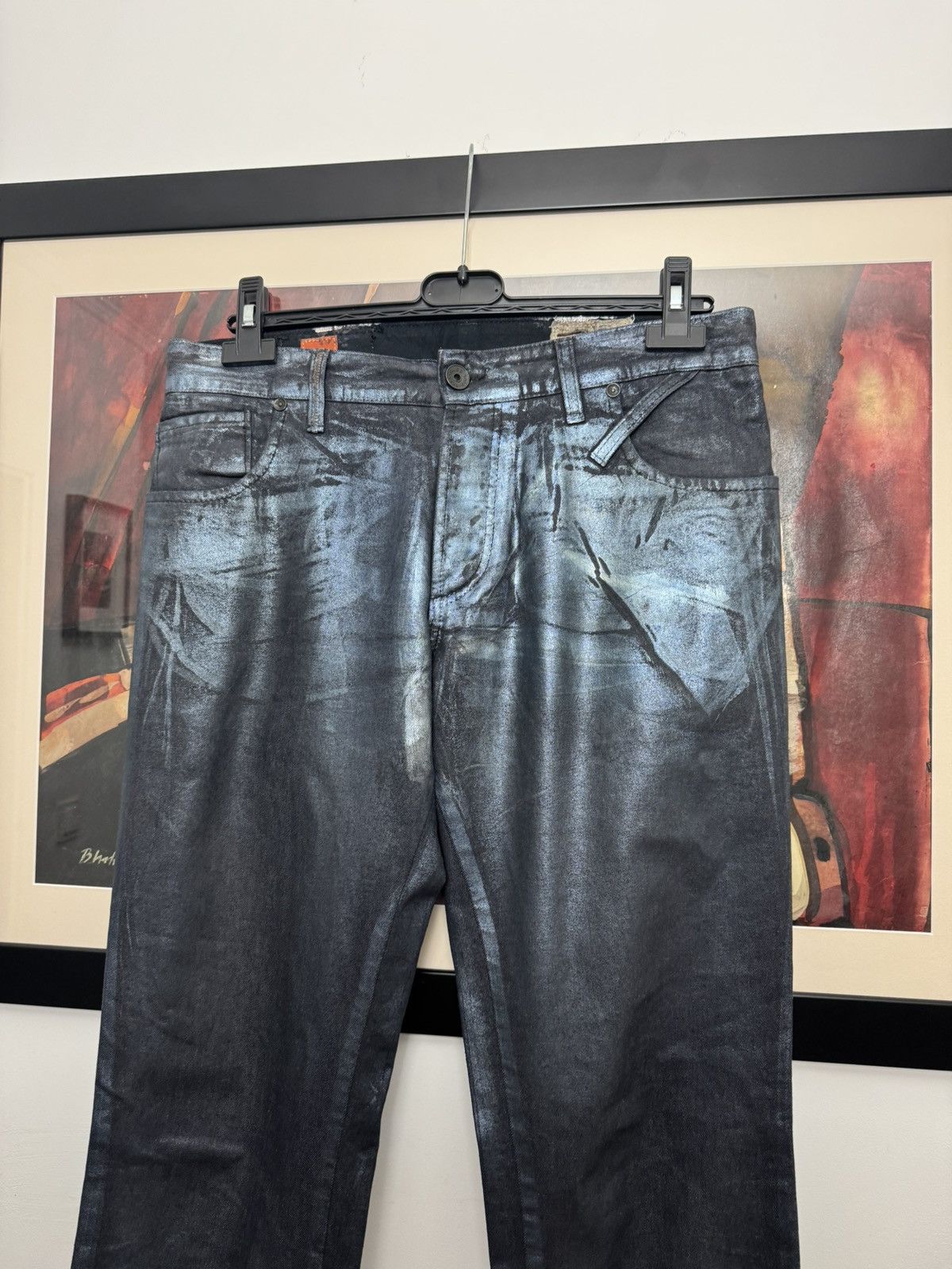 Hugo Boss Hugo Boss Avant Garde Waxed Pants Hand Crafted Rare Luxury Size US 34 / EU 50 - 3 Thumbnail