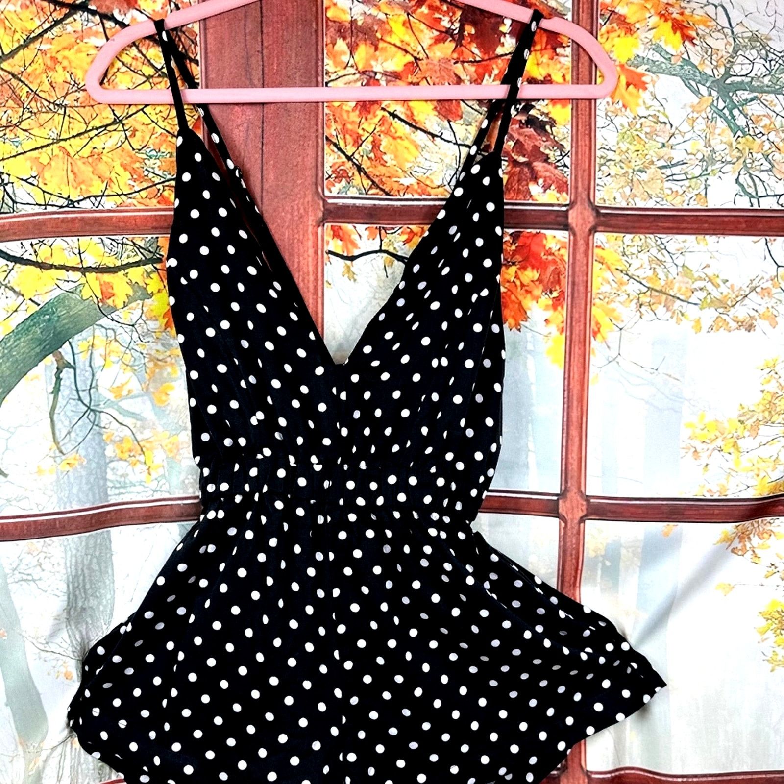 Other Open Back Millau Polka Dot Romper - Black/White - size S Size 27" / US 4 / IT 40 - 3 Thumbnail