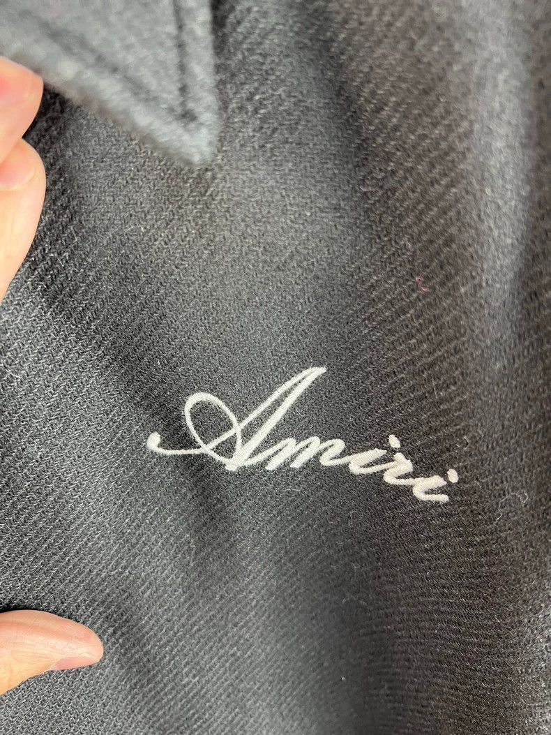 Amiri Amiri Black Wool Bone Baseball Jacket Size US L / EU 52-54 / 3 - 5 Thumbnail