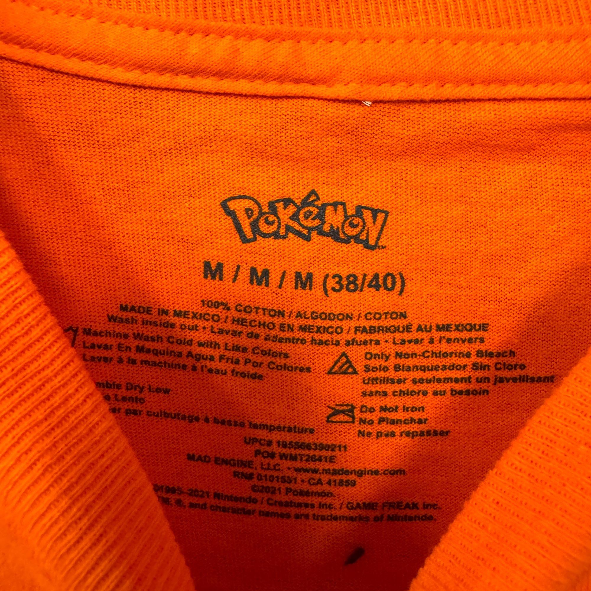 Pokemon Charmander Big Face Anime Character Nintendo Pokemon Tee M Size US M / EU 48-50 / 2 - 4 Thumbnail