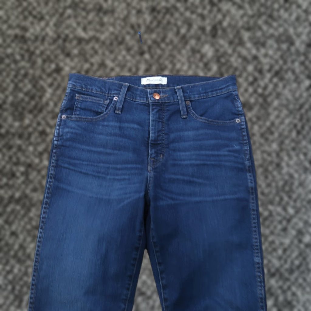 Madewell Madewell Jeans Women's 30 Stretch Denim 10" High Rise Skinny Blue 5-Pocket Slim Regular Size Type Size 30" / US 8 / IT 44 - 1 Thumbnail