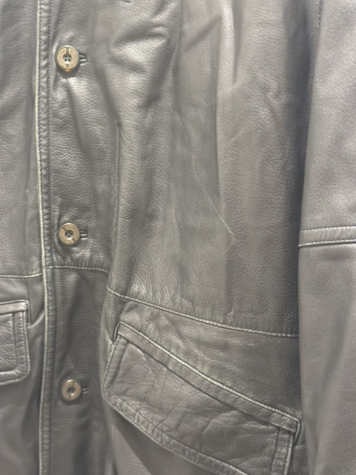 Burberry × Vintage Vintage Burberry Leather Coat 52 (L) Size US L / EU 52-54 / 3 - 4 Thumbnail