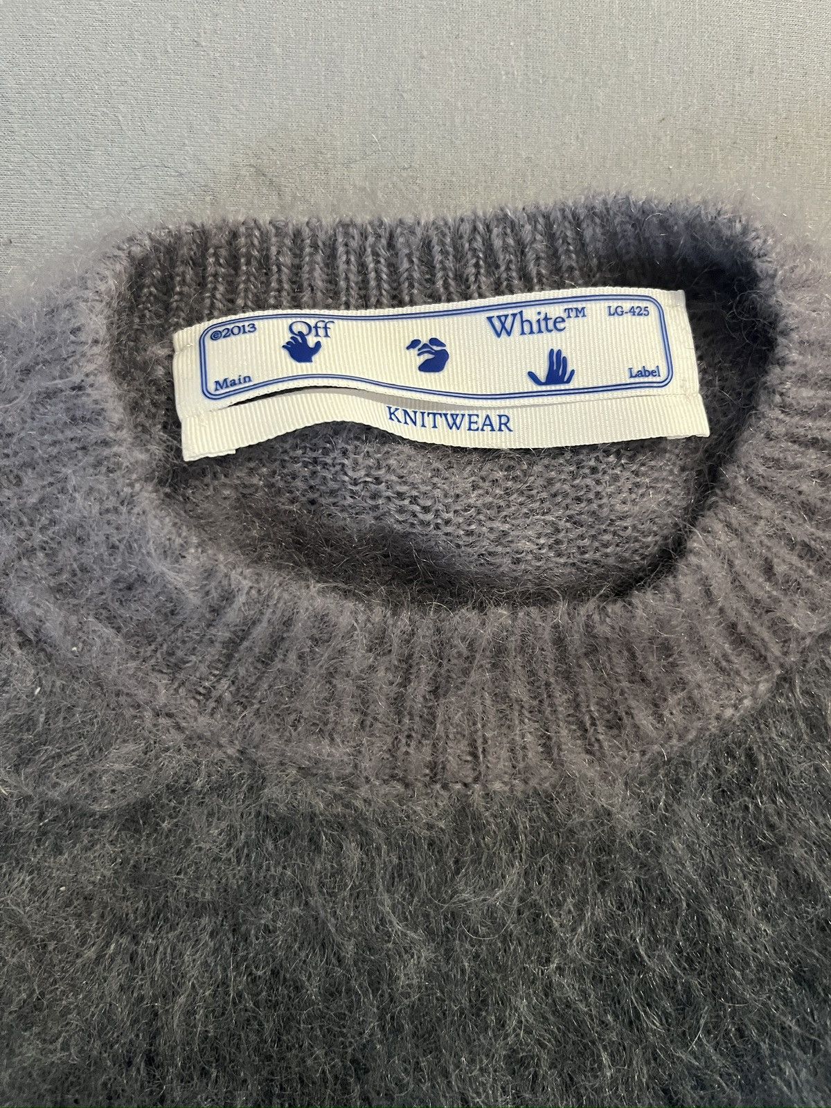 Off-White Off white diagonal brushed sweater Size US XXS / EU 40 - 4 Thumbnail