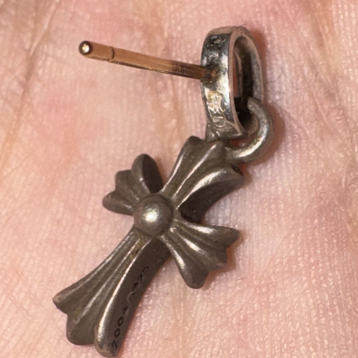 Chrome Hearts Chrome Hearts Baby Fat Cross drop Earring .925 Size ONE SIZE - 3 Thumbnail