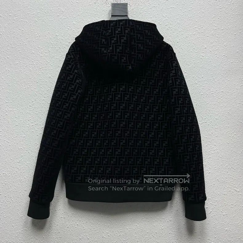 Fendi Fendi Velvet Double F Full Print Zip-Up Hooded Jacket Size US S / EU 44-46 / 1 - 2 Thumbnail