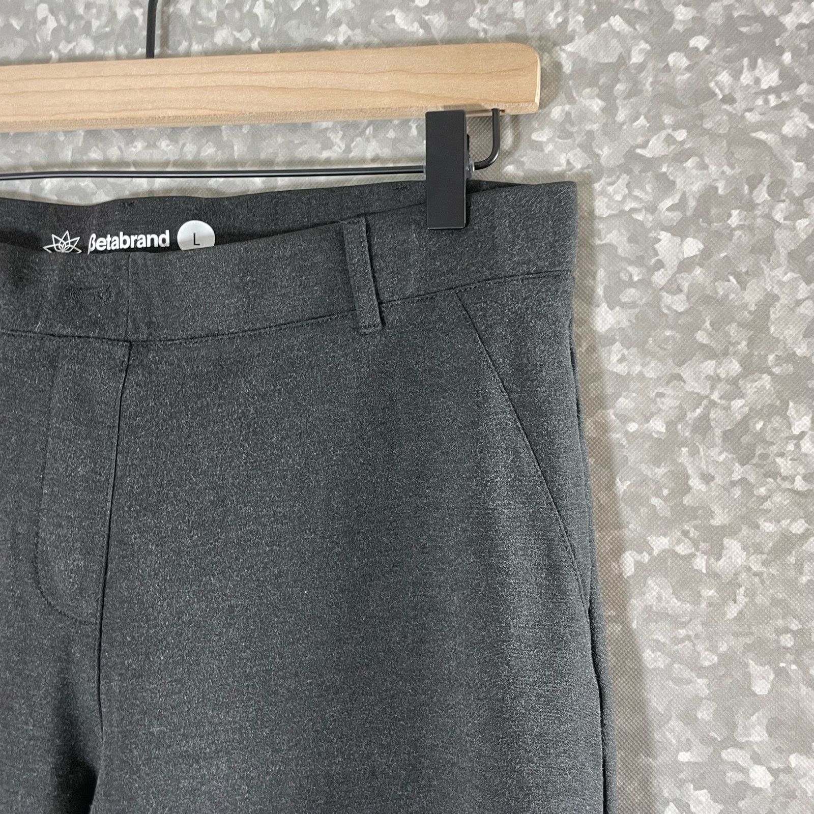 Betabrand Betabrand Gray Pull On Dress Pants Yoga Pants - Size Large Size 31" - 3 Thumbnail