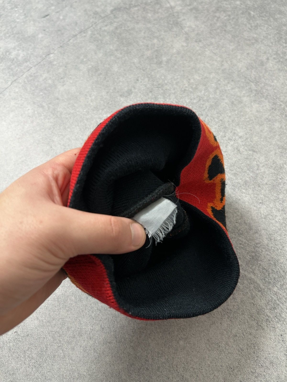 Japanese Brand Vintage Hell Fire 🔥 Beanie hats y2k Size ONE SIZE - 3 Thumbnail