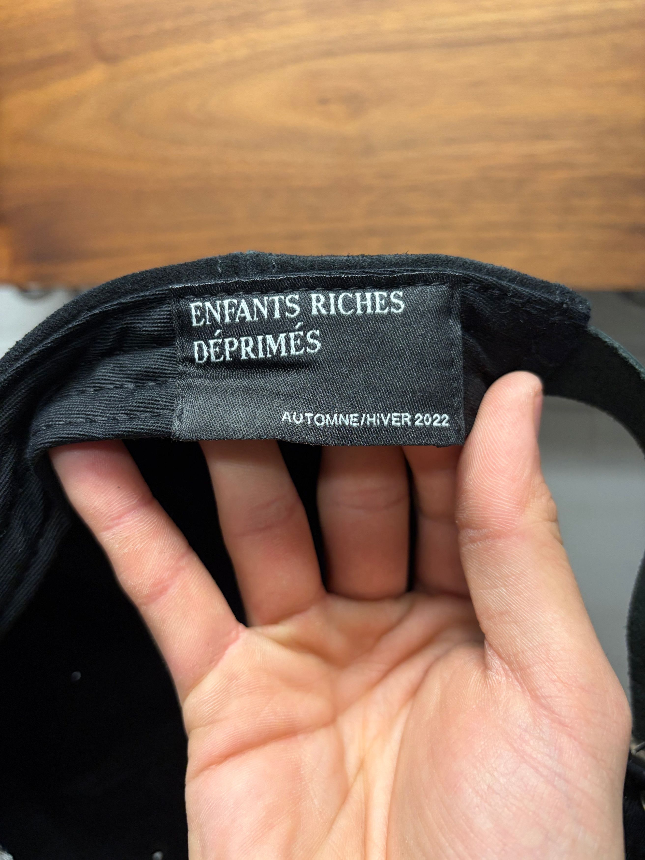 Enfants Riches Deprimes SS2022 Enfants Riches Deprimes ‘Records’ Black Suede Five Panel Hat Size ONE SIZE - 7 Thumbnail