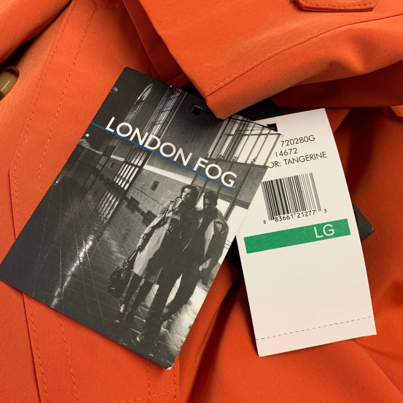 London Fog LONDON FOG Orange Polyester Double Breasted Trench Coat L Size L / US 10 / IT 46 - 7 Thumbnail