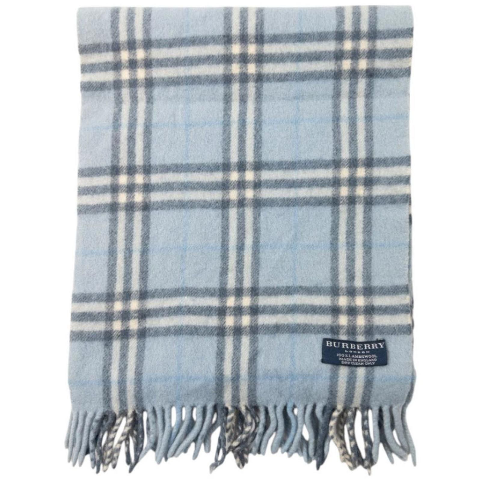 Burberry Vintage Burberry Nova Check Lambswool Tassel Scarf Size ONE SIZE - 1 Thumbnail