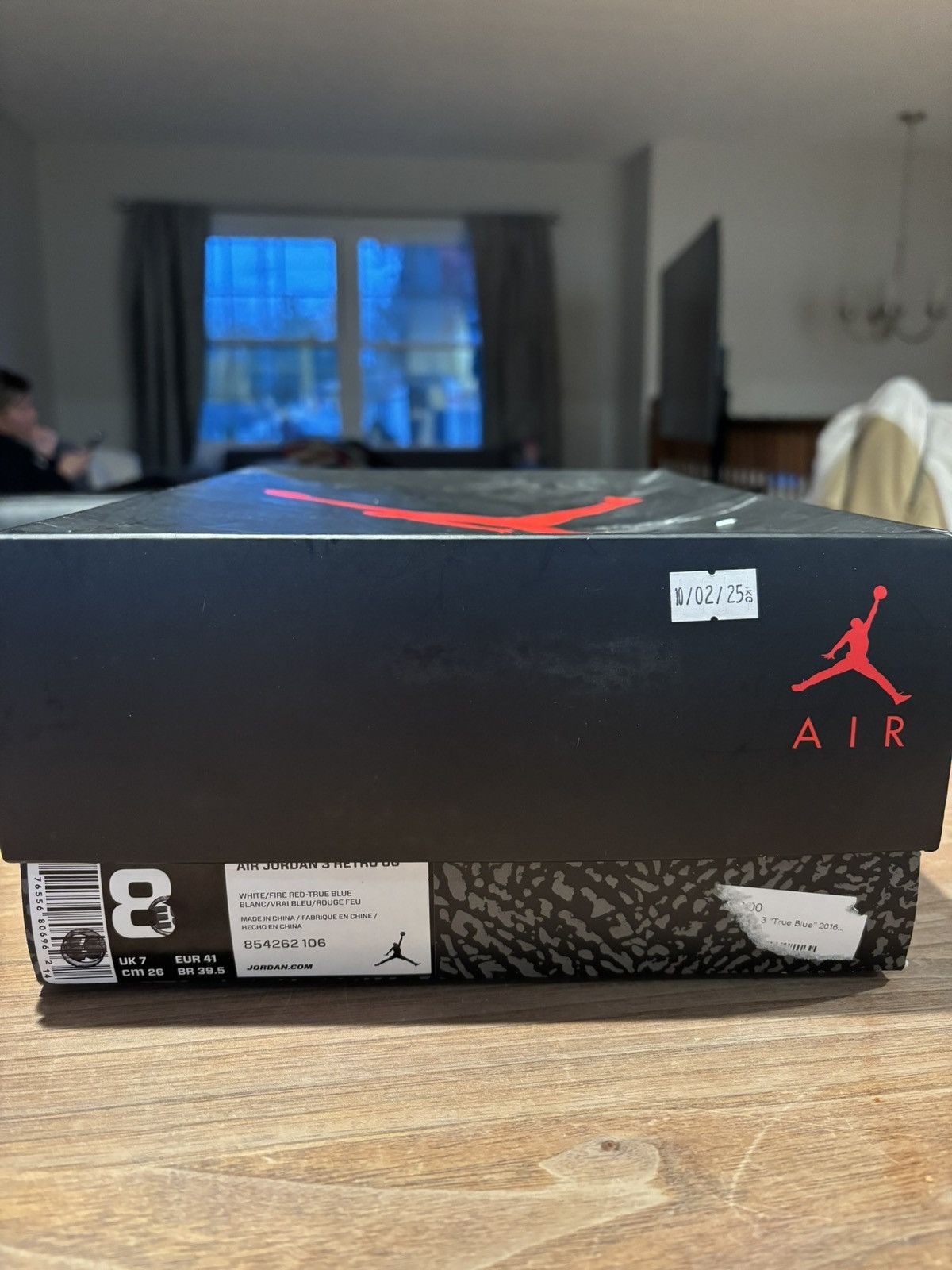 Jordan Brand Jordan 3 Retro Men's Size 10 True Blue 2016, Preowned Size US 8 / EU 41 - 5 Thumbnail