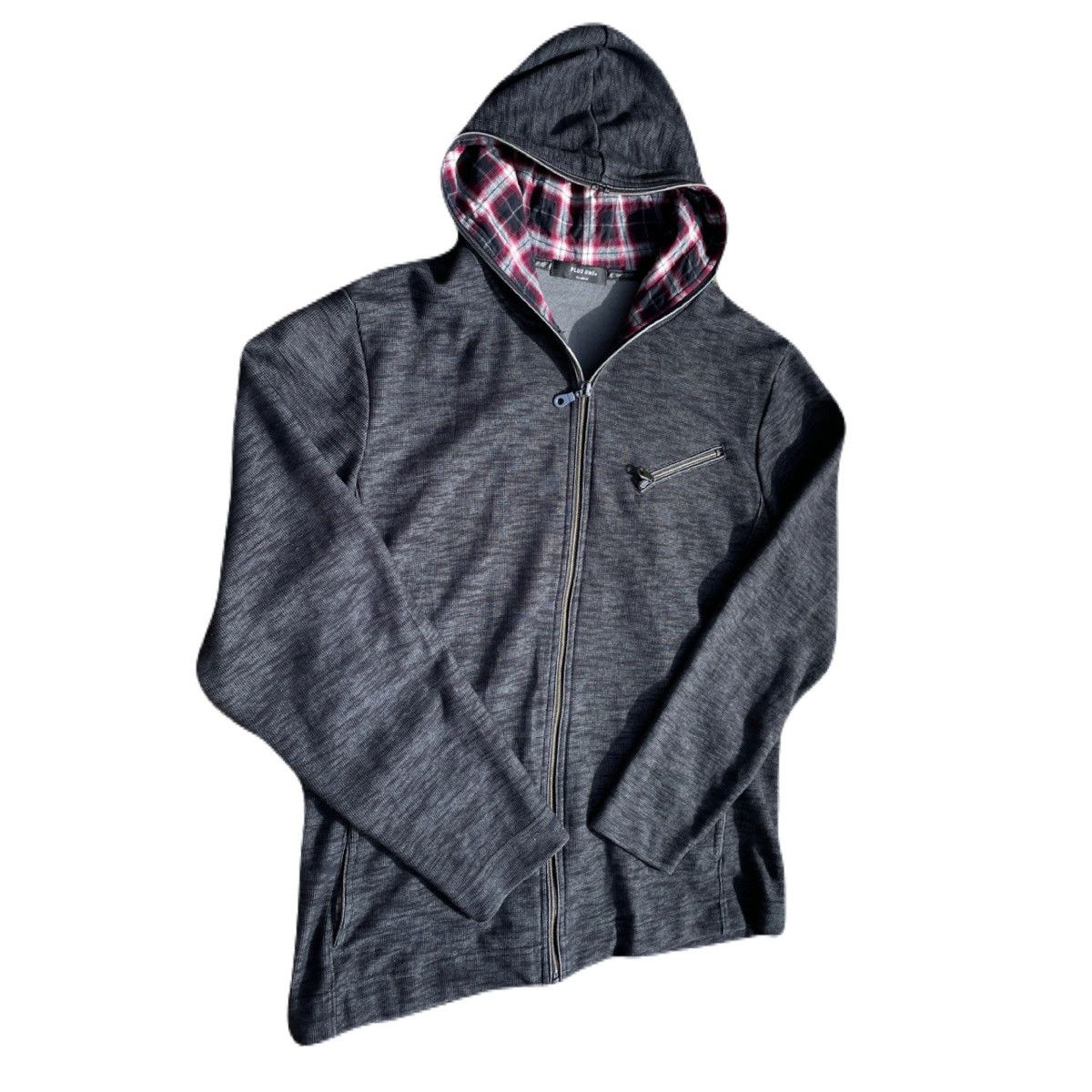 If Six Was Nine 2000s Japanese archive Plaid Hood Full-zip Hoodie Gyaruo Size US S / EU 44-46 / 1 - 3 Thumbnail