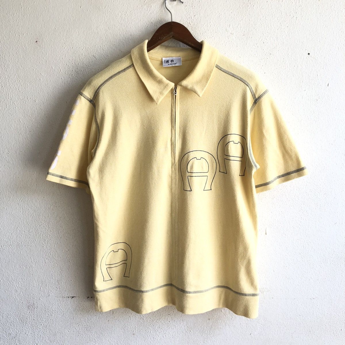 image of Aigner Sport Half Zip T Shirt in Yellow, Women's (Size Small)