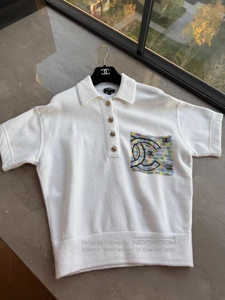 Chanel Chanel 21p disassemble soft nail beads logo polo Size XS / US 0-2 / IT 36-38 - 1 Thumbnail
