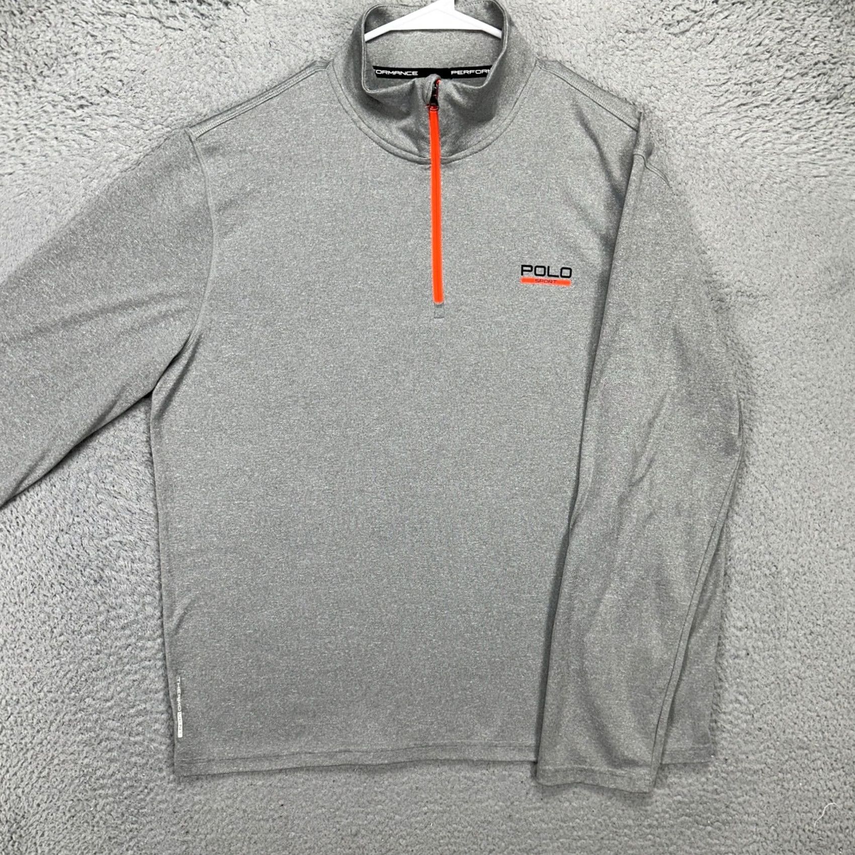 Polo Ralph Lauren Polo Sport Ralph Lauren Mens Pullover Shirt Large Grey Thermo Vent Quarter Zip Size US L / EU 52-54 / 3 - 2 Thumbnail