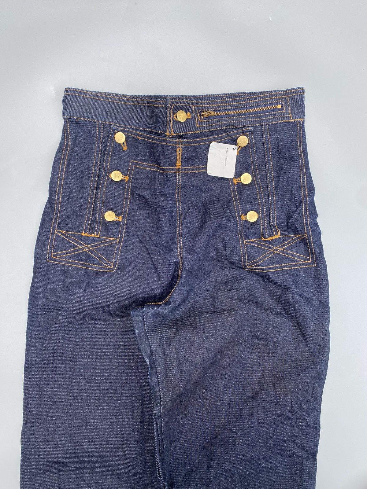 Jean Paul Gaultier S/S 1993 Rare Junior Gaultier- Tri-Closure Andro Jeans Size US 30 / EU 46 - 10 Thumbnail