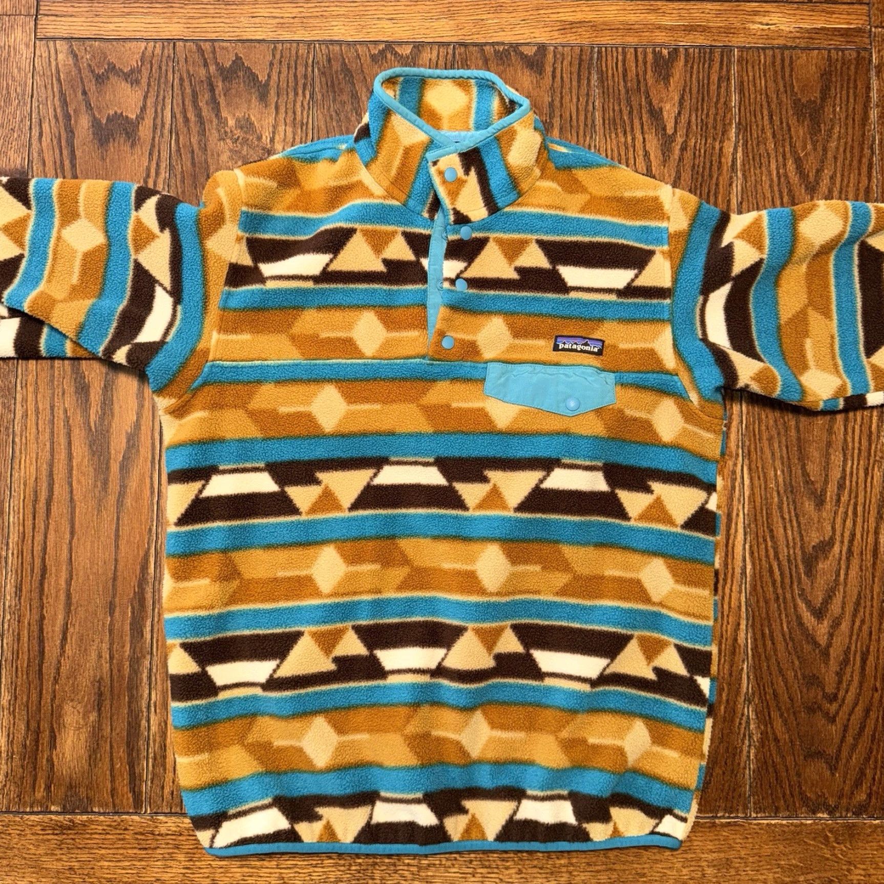 Patagonia Patagonia Womens Size Small Synchilla Snap T Fleece Pullover Aztec Southwestern Pullover Shirt Womens Size S / US 4 / IT 40 - 2 Thumbnail