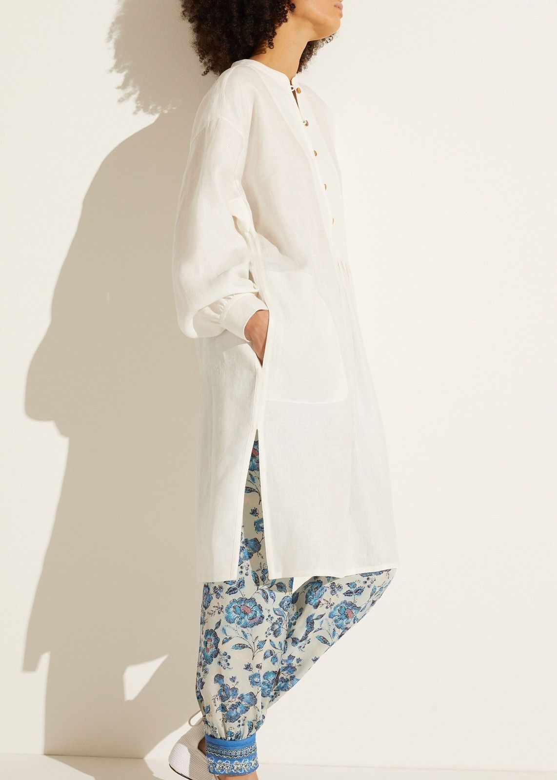 Loro Piana o1srvl11e0824 Livien Breeze Midi Dress in White Size XL / US 12-14 / IT 48-50 - 5 Thumbnail